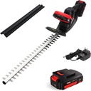 MZK 22'' Cordless Hedge Trimmer, 20V Bush Trimmer, Handheld Hedge Cutter, Grass Shrub Trimmer, Lightweight & Compact Trimmer(Battery & Charger Included)