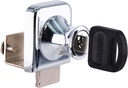 CRL Chrome Plated Lock for 3/8" Single Glass Doors - Keyed Alike
