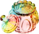 Zerodeko Glass Candy Jar Wide Mouth Mason Jar Snack Storage Glass Candy Container