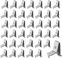 Shelf Clips, Adjustable Supports Clip for 255 Standard Pilaster, Heavy Duty Metal Shelving Brackets Clips for Kitchen Cabinet Bookcase (Silver 40)