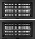 8" x 16" Automatic Foundation Vent for Ventilating Crawl Space Replacement Auto Air Vent, Black, 2 Pack