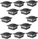 Solar Post Cap Lights Outdoor 12pack, Waterproof Solar Powered Deck Fence Post Lights for 4x4 Wood/Vinyl Posts, Solar Outdoor LED Light with Cool/Warm Lighting Decorate Garden Patio Porch…