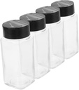 4pcs Glass Condiment Bottle Jar Pp Lid and Butterfly Lid Salt Pepper Dispenser