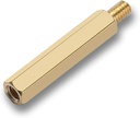 Junter 60pcs M2.5 x 20 + 6mm Male To Female Thread 6mm Hex Brass Standoff Spacer PCB Pillar for Drone Quadcopter, Computer and Circuit Board