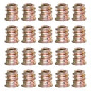 20Pcs M4x10mm Furniture Threaded Insert Nuts, Carbon Steel Hex Drive Threaded Inserts Thread Fastener Connector for Wood Furniture Assortment