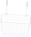 Cabilock White Hanging Cabinet Storage Basket with Ventilated Design Rust Resistant Door Organizer for Kitchen Bathroom Office Cabinets Easy to Install and Remove Space Saving Holder
