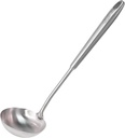 Newness Soup Ladle, [Rustproof, Heat Resistance, Integral Forming] Resilient 304 Stainless Steel Soup Spoon with Vacuum Ergonomic Round Handle, Cooking Spoon for Kitchen, 13.7 Inches