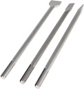 ALL-CARB 16-Inch Chisel Set, 3-Piece Heavy Duty Rotary Hammer Chisel Bit Set, Flat, Point, Scaling Chisels