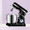 Mixer, 5 Qt. 1200W 6-Speed Tilt-Head Food Mixer, Kitchen Electric Mixer Mixing Bowl Splash Guard, Dough Hook, Mixing Beater, Wire Whisk,Black