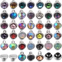 100 Sets 6MM Mixed Colors Cz Crystal Rivets Rhinestone Rivets Studs Rapid Rivets Silver Color Spots Studs for Leather Craft DIY Making