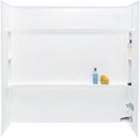 Swanstone BA03060.010 Veritek Direct-to-Stud 3-Panel Bathtub Wall Kit, 30-in L X 60-in H X 59.5-in H, White