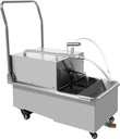 Fryer Filter Machine, 55 L /14.5 Gal Commercial Mobile Fryer Oil Filter with Overload and Overheat Protection, 550w Stainless Steel Cooking Oil Filters with Gravity Sedimentation System