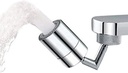 Swivel Sink Faucet Aerator Big Angle Dual-function 2-Flow Sprayer Faucet Head, Sink Sprayer Attachement for Face Washing, Gargle and Eyewash Station（ 55/64'' Female Thread,Adapter Included）