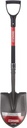 Radius Premium D-Handle Round-Point Shovel, Steel Shaft