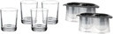 Godinger Whiskey Barware Set - 4 Double Old Fashioned Glasses, Tumbler Glasses with 2 Chilled Whisky Ice Ball Molds Chateau, Barware & Drinkware, 6 Piece Set