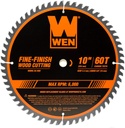 WEN BL1060 10-Inch 60-Tooth Fine-Finish Professional Woodworking Saw Blade for Miter Saws and Table Saws, Silver,Pack of one