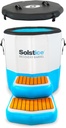SOLSTICE Original Inflatable Cold Plunge Ice Bath Tub | Standing Recovery Barrel Pod W/Steps & Lid | Water Chillers & Ozone Filters Compatible Outdoor Indoor | Inlet Outlet for Accessories 100 Gallon