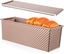750g Oblong Cake Pan Loaf Baking Pan Metal Bread Mold Lid for Rectangular Loaf Bin Toast Making Box