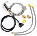 Professional Beauty Salon Shampoo Sink Bowl Faucet and Sprayer Kit with Vacuum Breaker and Flexible Spray Hose - Faucet Extended Set, Additional Hoses and Connectors