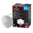 3M 8511 Drywall Sanding N95 Cool Flow Valved eldobható lélegeztető, 10- Pack