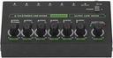 6 Channel Mixer, RGB Light Audio Mixer with Ultra Low Noise Operat 6.35mm Stereo Interface Mini Audio Mixer for Guitars Bass Keyboards Stage Recording Studio (Focketymh1qkf9ios-11)