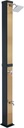 GAME 85001-BB Luxury Solar Outdoor Shower, Brushed Gold and Black