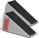 2 Pack Heavy Duty Door Stopper, Adjustable Spring Large Stopper, 3 Inches High Tall Wedge Stoppers for Bottom of Door, Door Stop Suits Any Heavy Door