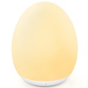 MediAcous Night Light for Kids, Baby Egg Light for Nursery, 7 Colors Changing & Stepless Dimming, Soft Silicone Touch Night Lamp with 1 Hour Timer, Rechargeable Nursery Night for Breastfeeding