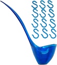 Indiana Harvest Princess Blue Plastic Punch Bowl Ladle & 12 Plastic Matching Hooks