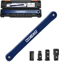 Offset Extension Wrench Impact Ready Socket Wrench Extender Tool with Versatile 1/4", 3/8", and 1/2" Square Drive Adapters, Universal Extensions Wrench for Small Place