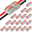 Bellox 18 db Lever vezetékes csatlakozók, 2 in 2 Out Electrical Splice Inline Terminals, 24- 12 AWG Push Típus Quick Splice Lock Compact Wire Jointer Congress For Home, Electrician Use