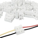 ROBOWAY 25Pcs CH2 kábelcsatlakozók 2 Pins Electrical Push Type Sokk Ellenálló Wire Connector Quick Splice Lock Wire Terminal 220V 10A, Wire Connector, Electrical Clamp Connectors, (25-ös csomag)