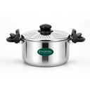 Az Indus Valley Stainless Steel 2.5ltr Strainer Pot / Rice Pot Noodles, Pasta, Corn, SOYA, Zöldségek & Rice 124; Induction & Gas Friendly Wardly 124; 3-Layer Thick Bottom