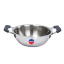 TOSAA TRIADI KADHAI- 3 réteg bázis, ideális a sütéshez, Tadka, Compact & Heavy Duty, 124; Induction and Gas Stove
