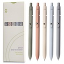 UIXJODO Gél tollak, 5 db 0.5mm Fekete tinta tollak Fine Point Sima írási tollak, High- Series tollak újságírás Megjegyzés, Aranyos irodai iskola készletek ajándékok nők (Morandi)