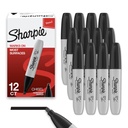 Sharpie Permanent Markers, Chisel Tip, Black, 12 gróf - Otthon, iskola, irodai készletek