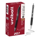 uniball ™ 207 Gél tollak, fekete tinta, 0.7mm közepes pont, visszahúzható, 12 gróf