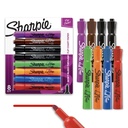 Sharpie Flip Chart Markers, Golyótipp, Válogatott színek, Low- Odor, Squeak- Free, 8 Gróf - Office prezentáció, Vissza az iskolába, Tanár készletek