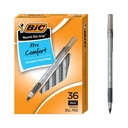 BIC Round Stic Grip Xtra Comfort Fekete golyóstoll, 36- Count Pack
