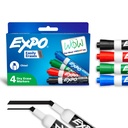 EXPO száraz törlési jelölők, alacsony szagú tinta, válogatott színek, Chisel Tip, 4 gróf - Whiteboard, naptár, szervezet, alapvető kellékek az iroda, iskola, tanterem, tanárok