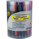PILOT G2 Premium Gel Pen, Bold Point 1.0mm, Black / Blue / Red Tink, Tub of 36