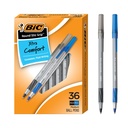 BIC Ballpoint Pen, fekete és kék tinta, 36- Count