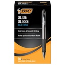 BIC Glide Bold Black Ballpoint Pen, Bold Point (1.6mm), 36- Count Pack