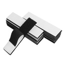 Melsan 1x4 inch Hook and Loop Strips with Adhesive - 15 Sets, Strong Back Adhesive Fasten Mounting Tape for Home or Office Use - Holes and Screws, Black