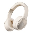 pTron Studio Pro w / 65Hrs Playtime, Wireless Over Ear Headphone HD Mic, Dual Device Pairing, TruTalk AI- ENC Call, Low- Latency Game & Music, 40mm illesztőprogramok, BT5.4, Type- C gyors töltés (Cream)