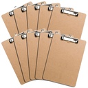 Levél mérete vágólapok alacsony profilú Clip (Set of 10) - Wood Clipboard Tömeges 10 Pack, Heavy Duty Clipboard, Vissza az iskolatanár classroom kellékek, Iskolai készletek Főiskolai hallgatók