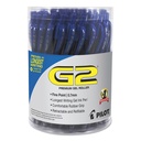 Pilot G2 Premium Gel Pen Kényelmi csomag, visszahúzható, Fine 0.7 mm, Blue Ink, Blue Barrel, 36 / Pack