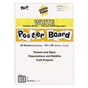 Pason Super Value Poster Board, bevonat nélkül, 22 "x 28", fehér, 50 lap