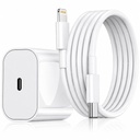 20W SuperFast Adapter Charger & Cable (Apple- MFi Certified) kompatibilis iPhone 14 / 14Plus / 14Pro / 14Promax 13 / 13Pro / 13Promax 12 / 12Pro / 12 / 11 / X / Xr Series (White)