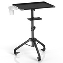 ZHOOGE Szalon Tray Karton Kerekek Stand Rack Tray, Premium Iron Alloy Tattoo Tray Fiight Salay Service Tray 360 Degree Universal Tricle for Tattoo Work, SPA és Dental Tray